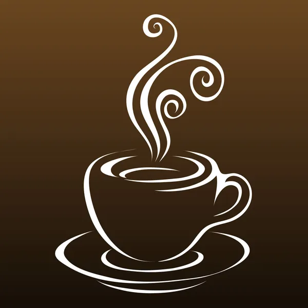 Line art coffee 3 — Stock Vector
