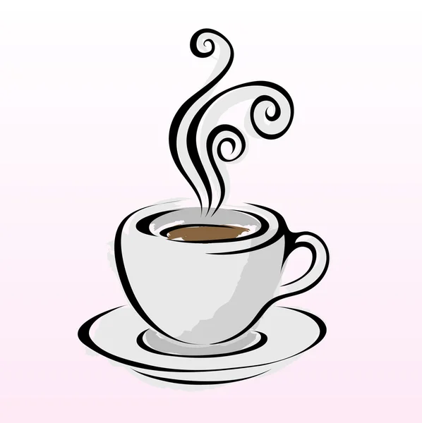 Line art coffee 4 — Stock Vector