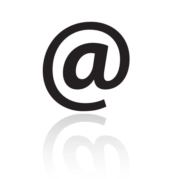 Siyah e-posta — Stok Vektör