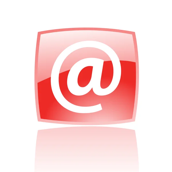 Email rossa — Vettoriale Stock