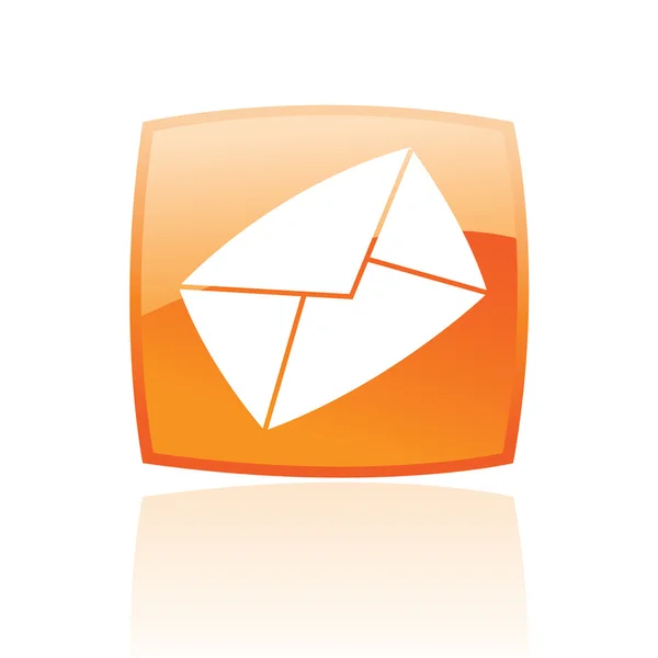 Oranje envelop — Stockvector