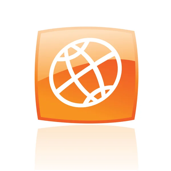 Oranje globe — Stockvector