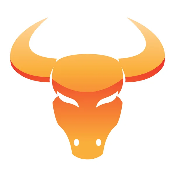 Toro naranja brillante — Vector de stock