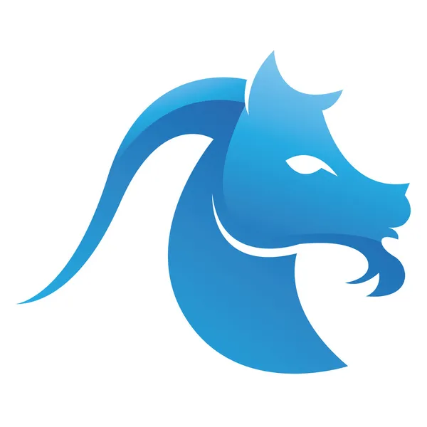 Blue glossy goat — Stock Vector