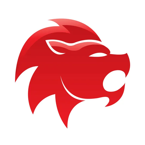 León rojo brillante — Archivo Imágenes Vectoriales