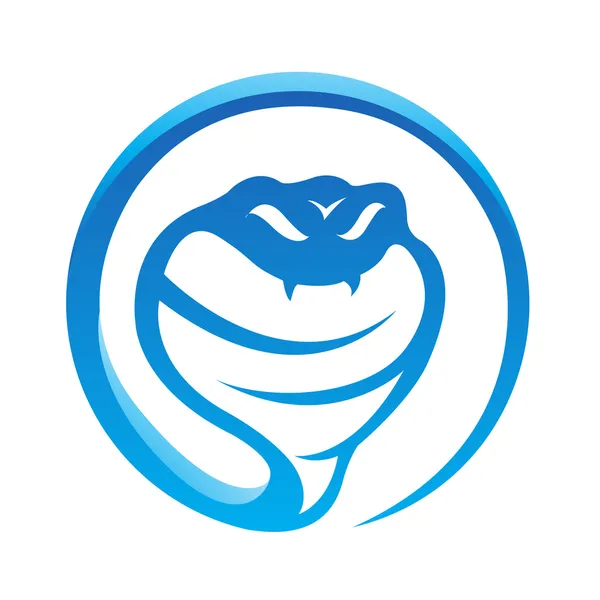 Serpent bleu brillant — Image vectorielle