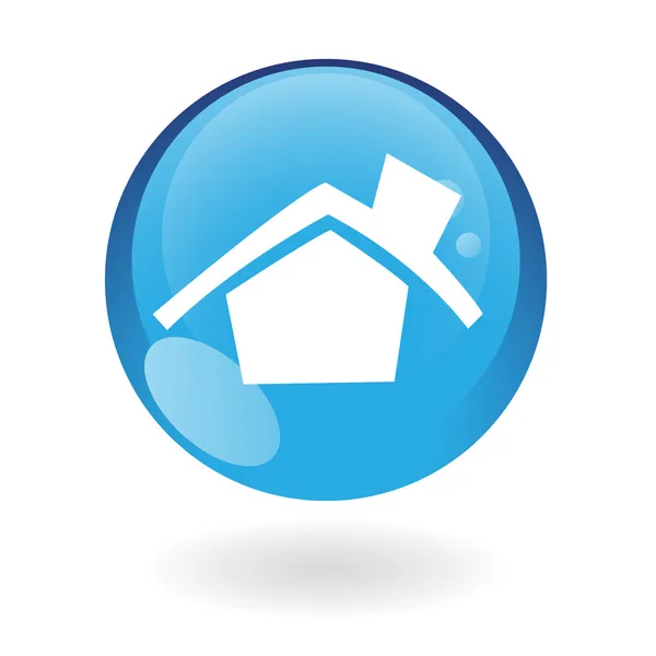Lesklá modrá domů — Stockový vektor
