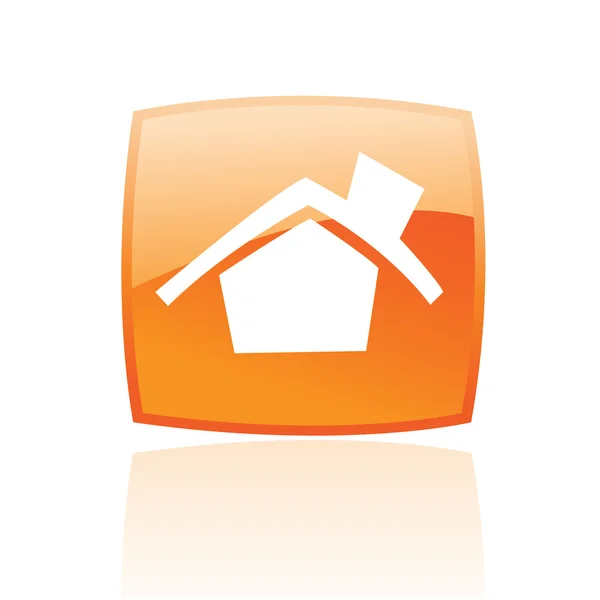 Domácí lesklá oranžová — Stockový vektor