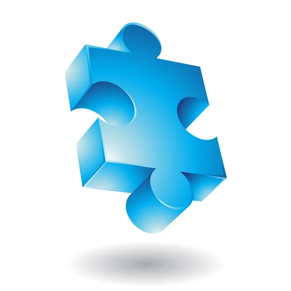 Blauwe jigsaw — Stockvector