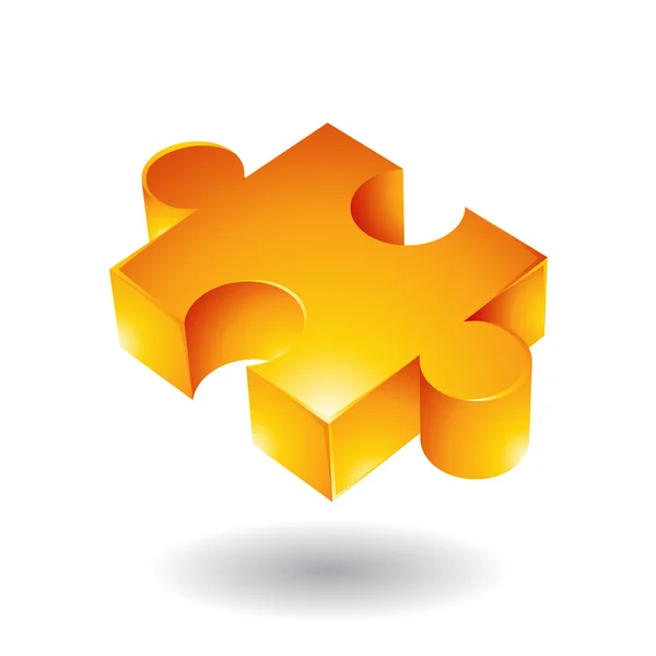 Gele jigsaw — Stockvector