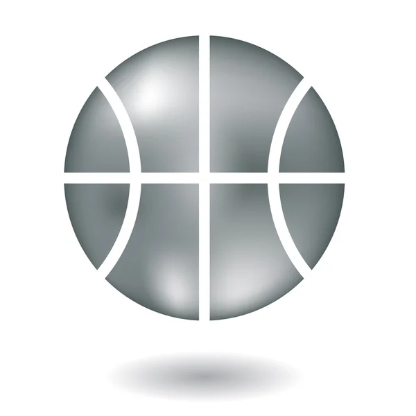 Metallischer Basketball — Stockvektor