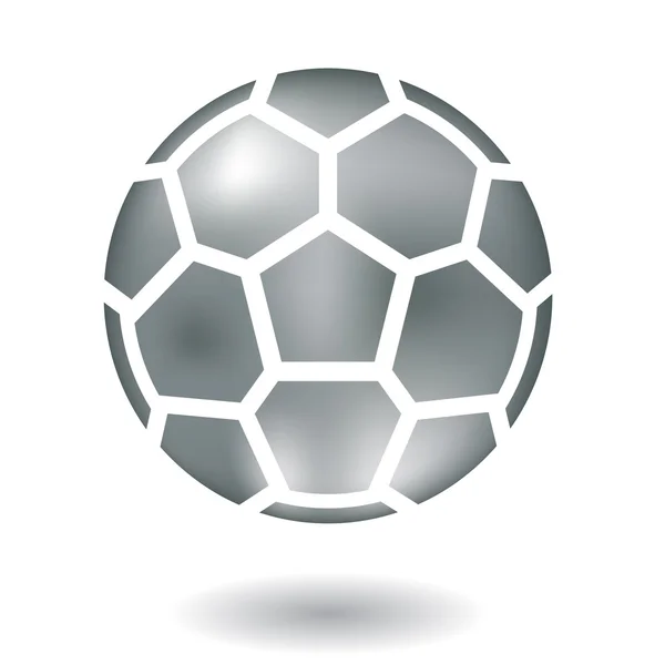 Fútbol metálico — Vector de stock
