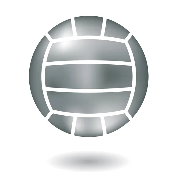 Metalen volleybal — Stockvector