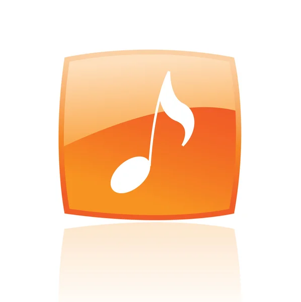 Naranja Nota musical — Vector de stock