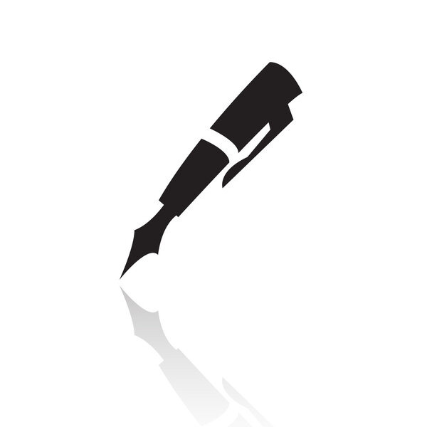 Line art black pen