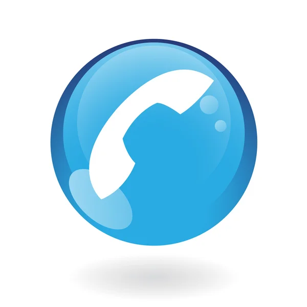 Glanzende blauwe telefoon — Stockvector