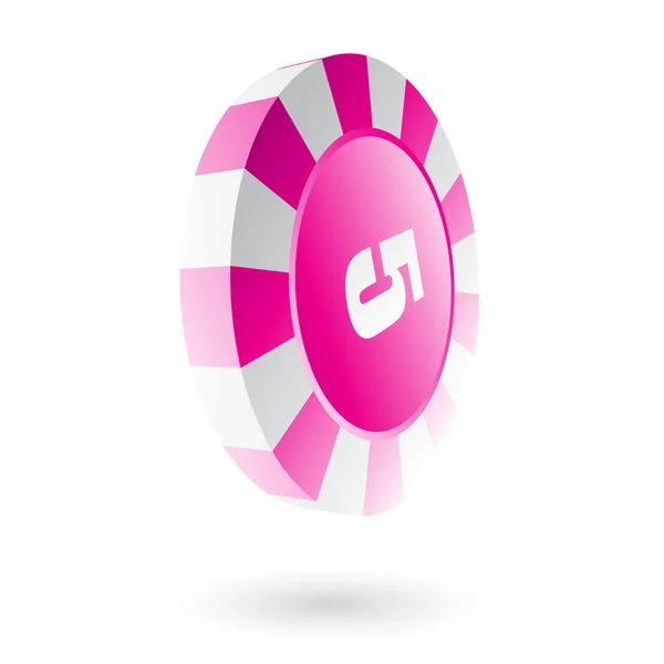 Puce de roulette rose — Image vectorielle