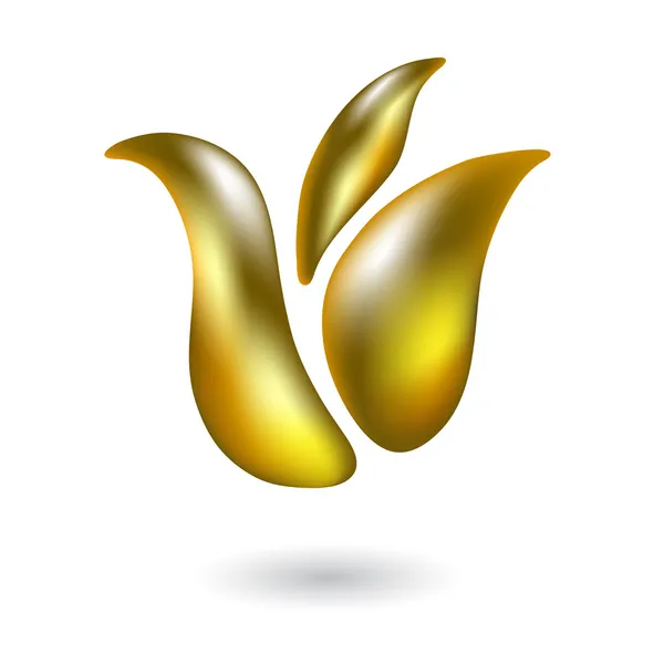 Gouden Tulp 1 — Stockvector