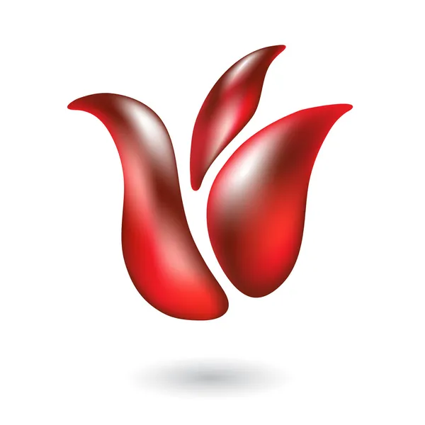 Tulipán rojo 1 — Vector de stock