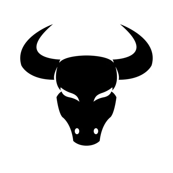 Zwarte zodiacs ster ondertekenen taurus — Stockvector