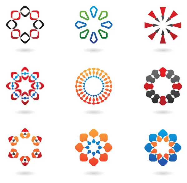 Icônes abstraites colorées — Image vectorielle