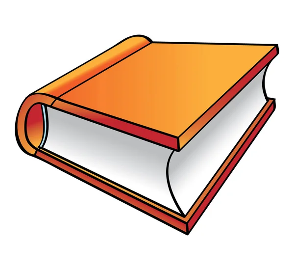 Oranžová kniha kreslený — Stockový vektor
