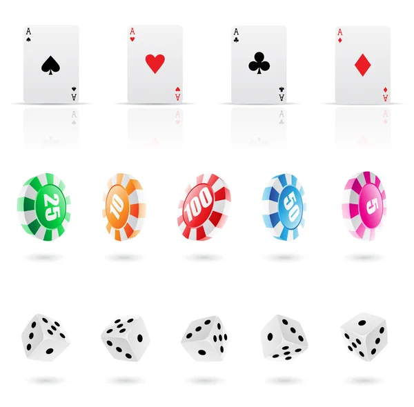 Casino-Symbole — Stockvektor