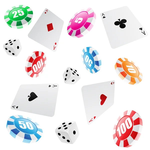 Casino naadloos patroon — Stockvector