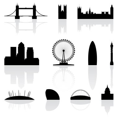 London famous landmarks clipart