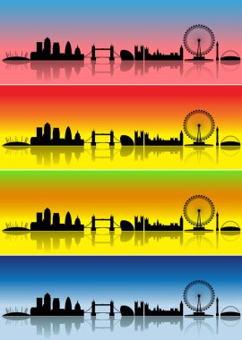 London in four seasons clipart