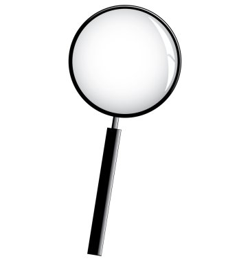 Black magnifier clipart