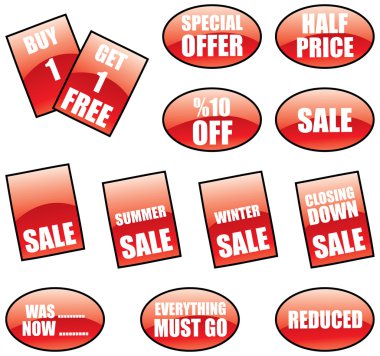 Sale labels and stickers clipart