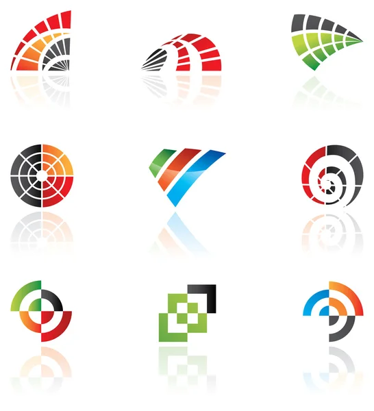 Abstraktní barevné ikony — Stockový vektor