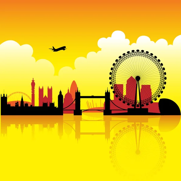 Londres au crépuscule — Image vectorielle