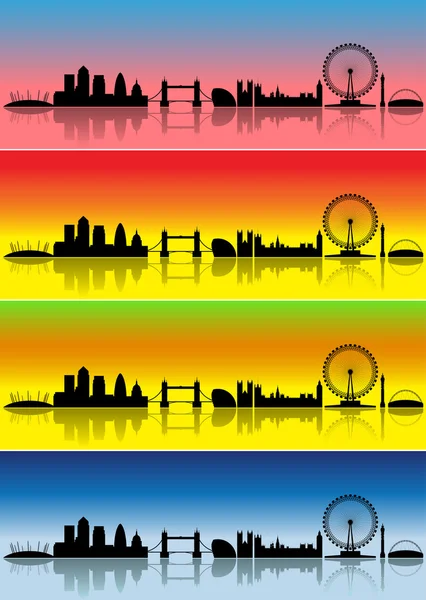 Londres en quatre saisons — Image vectorielle