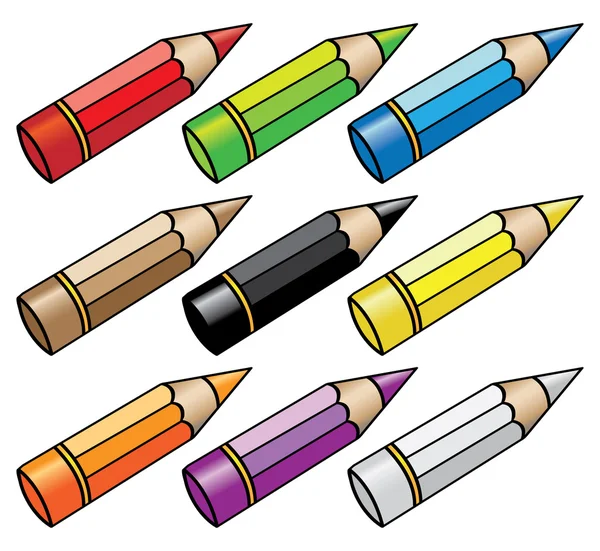 Карикатурные карандаши — стоковый вектор