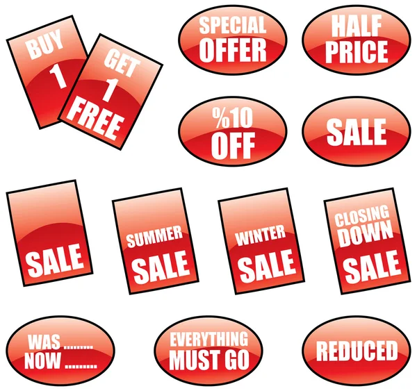 Sale labels and stickers — Stock Vector
