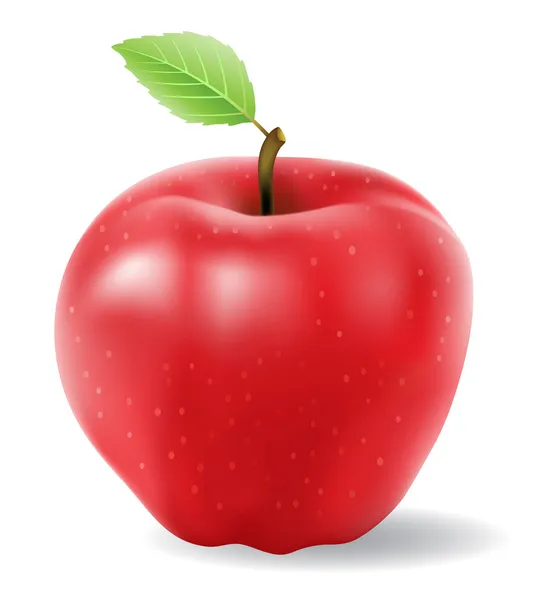 Manzana roja — Vector de stock