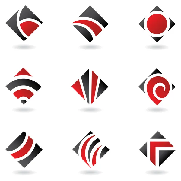 Red Diamond icons — Stock Vector