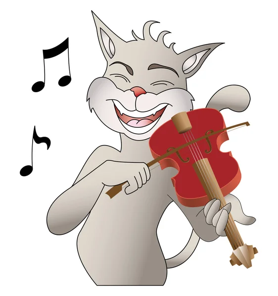 Zingen kat — Stockvector