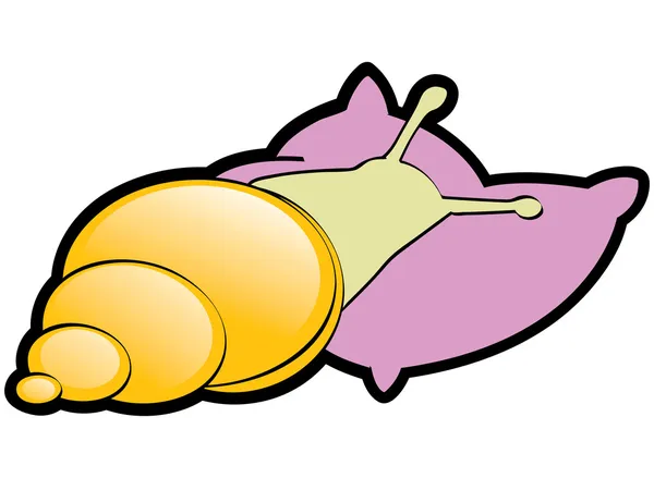 眠っているカタツムリ — ストックベクタ