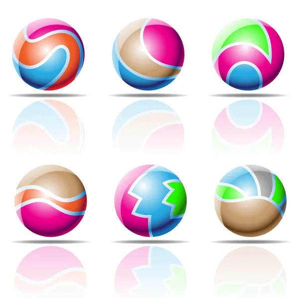 Esferas, bolas de praia — Vetor de Stock