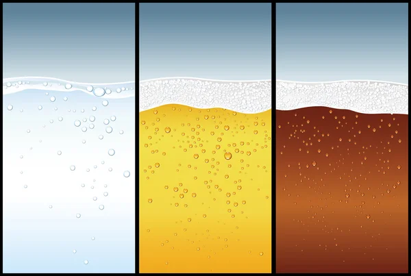 Вода, пиво, кола — стоковий вектор