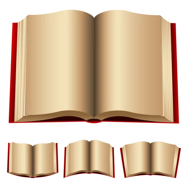 Livros vermelhos abertos Ilustrações De Stock Royalty-Free