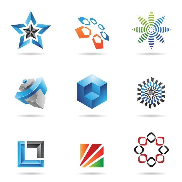 Vários ícones abstratos coloridos, Set 2 —  Vetores de Stock