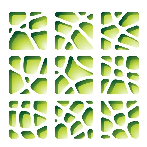 Grüne Papierausschnitte — Stockvektor