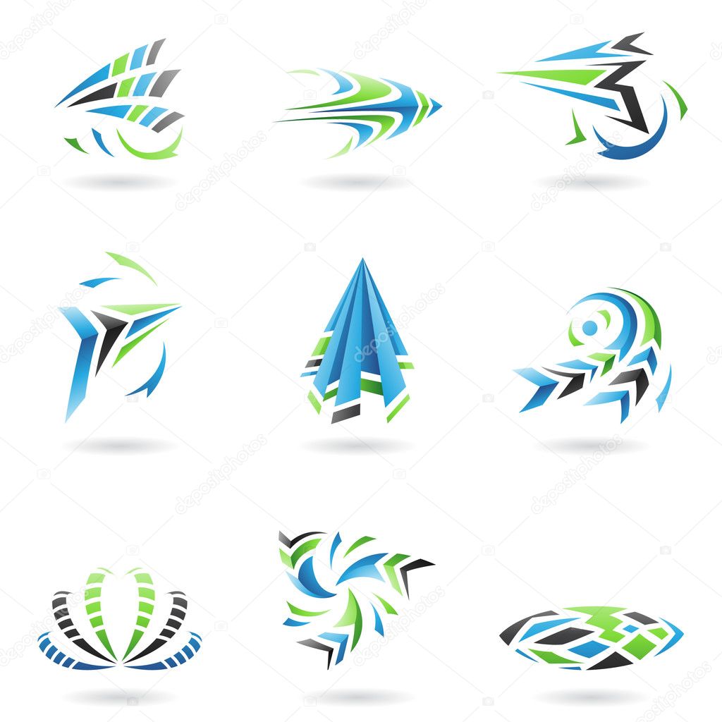 Flying Dynamic Abstract Icons