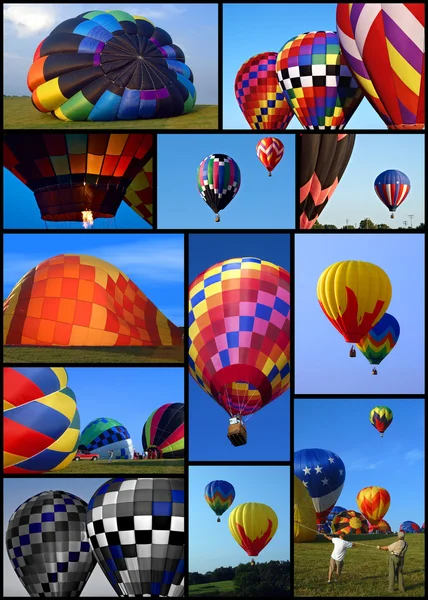 Collection of hot air balloons — Stock Photo, Image