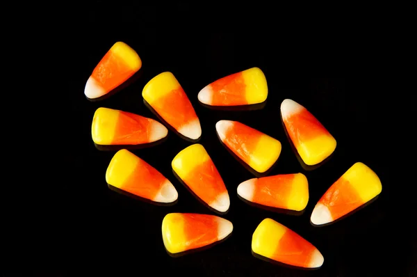 stock image Candy corn on a black