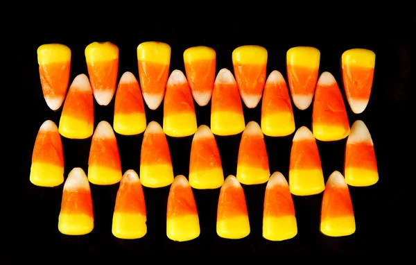 stock image Candy corn on a black